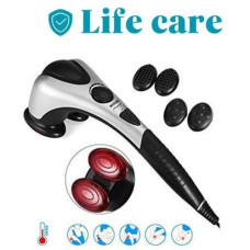 Double heads heating massager
